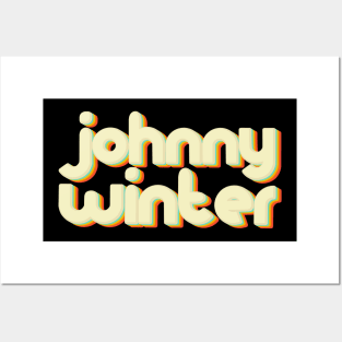 vintage color johnny winter Posters and Art